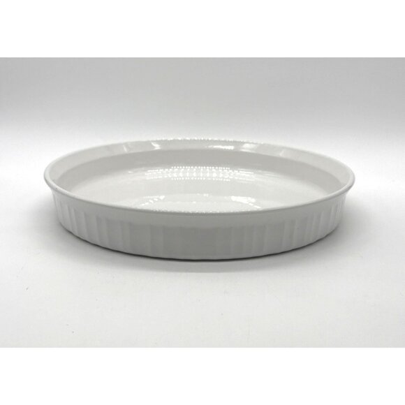 Vintage Corning Ware FRENCH WHITE F-3-B Round Quiche Pie Tart Baking Dish 10.5" - Picture 3 of 4